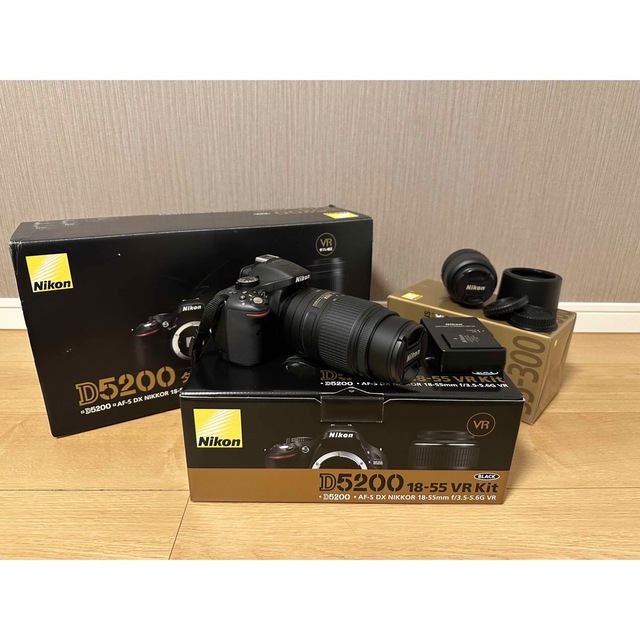 Nikon D5200 Wズームキット BLACK