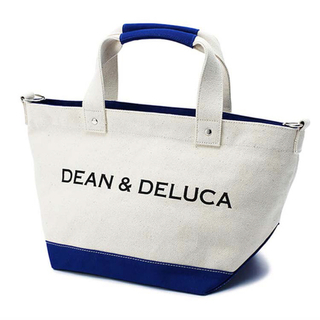 DEAN & DELUCA - dean&deluca キャンバストートバッグ　ブルー&ナチュラル　Sサイズ