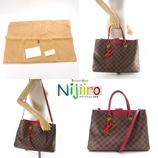 LOUIS VUITTON - 【極美品】ルイヴィトン ダミエ LVリバーサイド LOUIS VUITTON - 【極美品】ルイヴィトン ダミエ LVリバーサイド