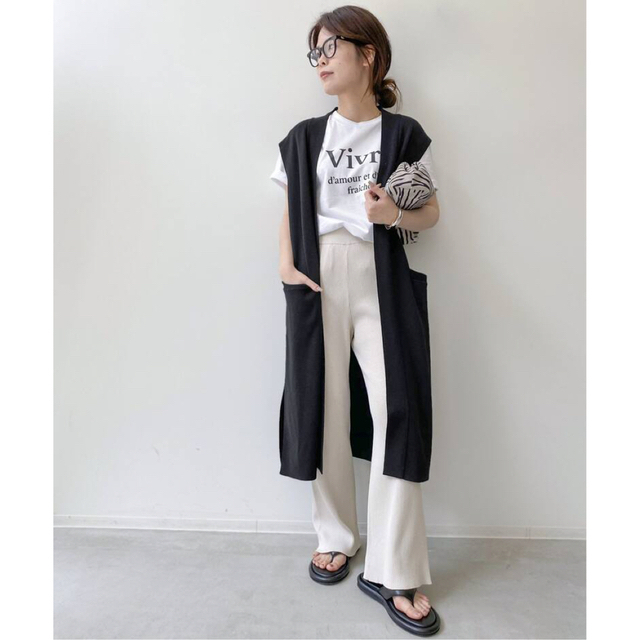 シルバー金具 Rib Knit Pants リブニットパンツ Deuxieme Classe 通販