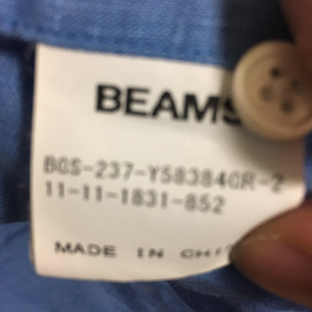 BEAMS(ビームス)の【美品】BEAMS リネンシャツ ブルー メンズのトップス(シャツ)の商品写真