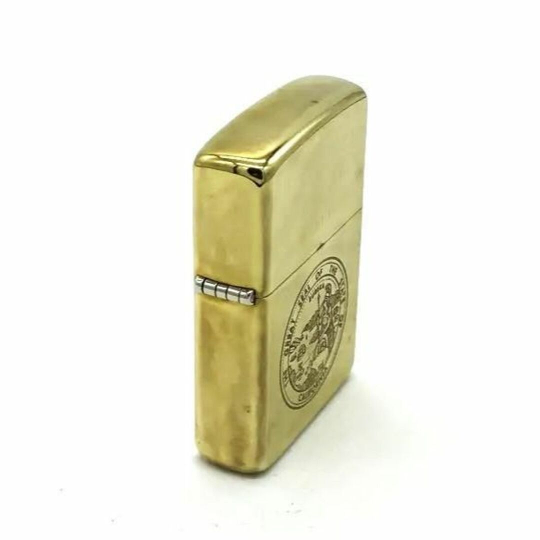 ZIPPO(ジッポー)の1986年製ZIPPOビンテージ ダブルイヤー刻印 ソリッドブラス メンズのファッション小物(タバコグッズ)の商品写真