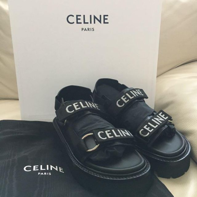 CELINE バルキー アウトドア サンダル / カーフスキン ブラック | des