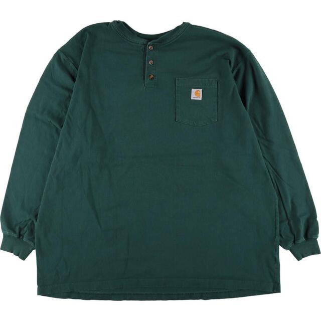 ビックサイズ カーハート Carhartt ORIGINAL FIT ヘンリーネック ロングTシャツ ロンT メンズXXXL /eaa312094