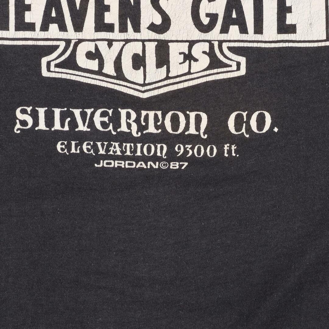 80年代 ハーレーダビッドソン Harley-Davidson 3D EMBLEM 袖カットオフ 両面プリント モーターサイクル バイクTシャツ メンズM ヴィンテージ /eaa325067