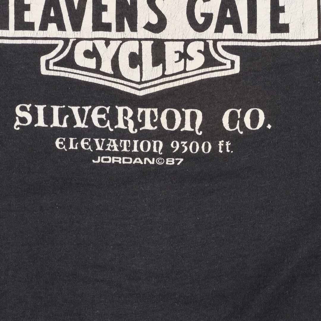 80年代 ハーレーダビッドソン Harley-Davidson 3D EMBLEM 鷲柄 イーグル柄 袖カットオフ 両面プリント モーターサイクル バイクTシャツ メンズM ヴィンテージ /eaa342887