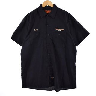 ディッキーズ(Dickies)の古着 ディッキーズ Dickies 半袖 ワークシャツ メンズL /eaa325488(シャツ)