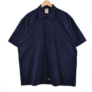 ディッキーズ(Dickies)の古着 ディッキーズ Dickies FLEX 半袖 ワークシャツ メンズXL /eaa325489(シャツ)