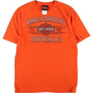 ハーレーダビッドソン(Harley Davidson)の古着 ハーレーダビッドソン Harley-Davidson 両面プリント モーターサイクル バイクTシャツ レディースM /eaa323021(Tシャツ(半袖/袖なし))