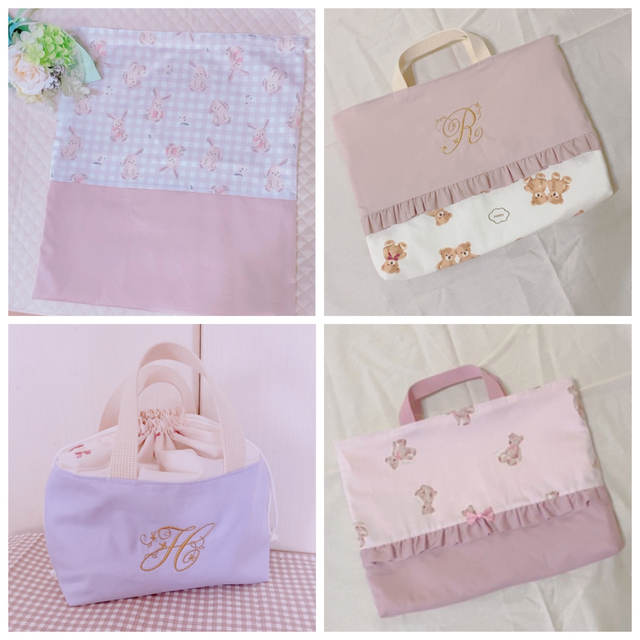 ハンドメイド オーダーページ レッスンバッグ シューズ袋 お弁当袋