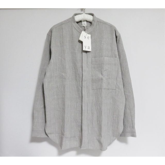 新品 seya. HAND STITCH KURTA SHIRT L グレー