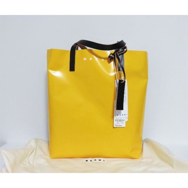 新品 MARNI PVC TRIBECA SHOPPING BAG イエロー