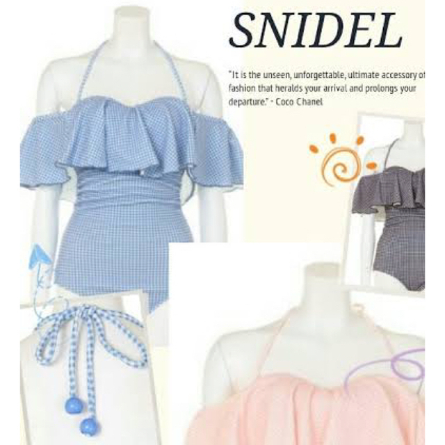 SNIDEL(スナイデル)の【未使用】ギンガムチェック水着 レディースの水着/浴衣(水着)の商品写真