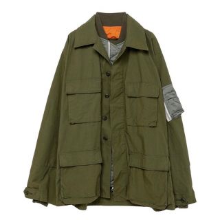 ダブルタップス(W)taps)のsacai x WTAPS Mill LS 01 Shirt Khaki(ミリタリージャケット)