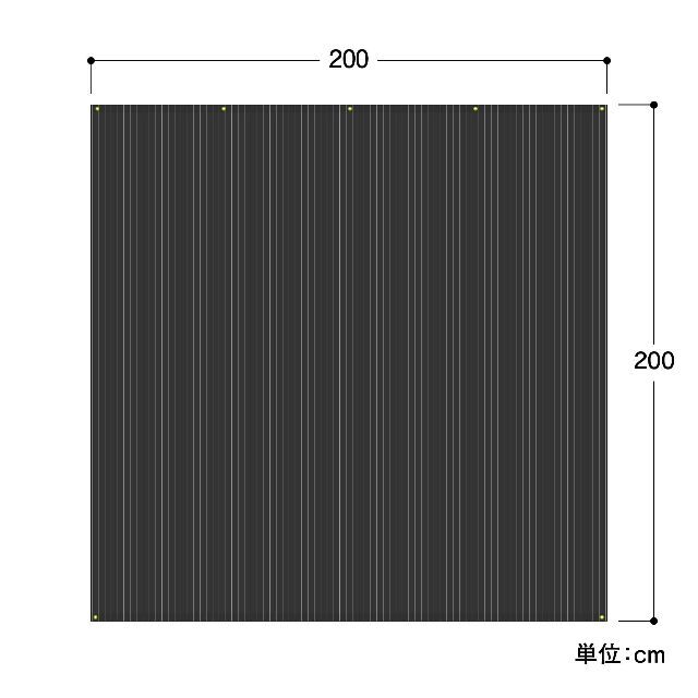 【色: チャコールグレー】タカショー 日よけ クールシェード プライム 2×2ｍ 7