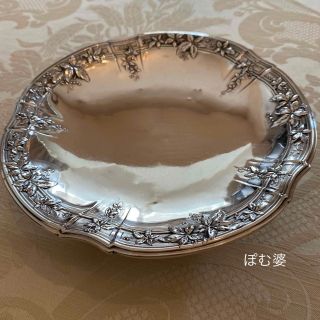 マイセン(MEISSEN)の【フランス製／エナン】純銀 コンポート 盛り皿／アール・ヌーヴォーを彩った名工(食器)