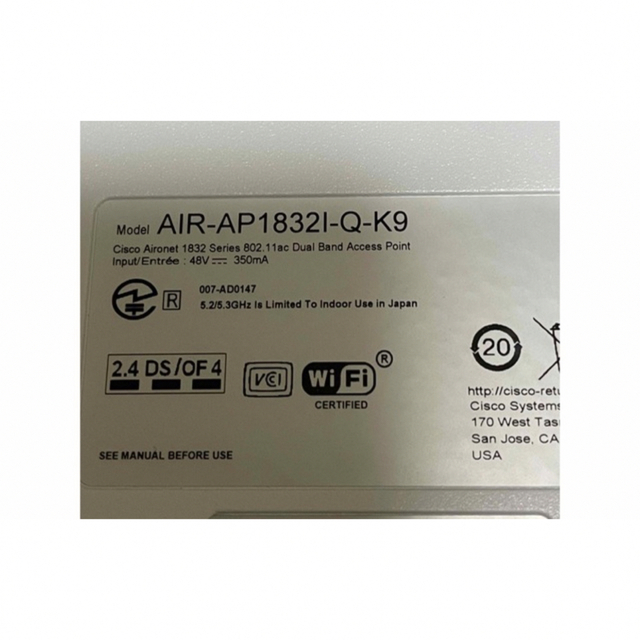 CISCO Aironet AIR-AP1832i-q-k9PC/タブレット