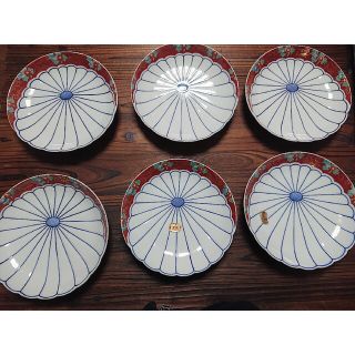 有田焼  中皿6客 レトロ(食器)