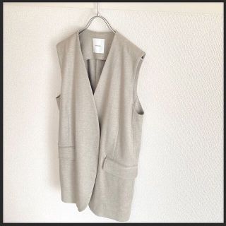 スピックアンドスパン(Spick & Span)のSpick & Span シルクネップスリーブレスジャケット ジレ ベスト(ベスト/ジレ)