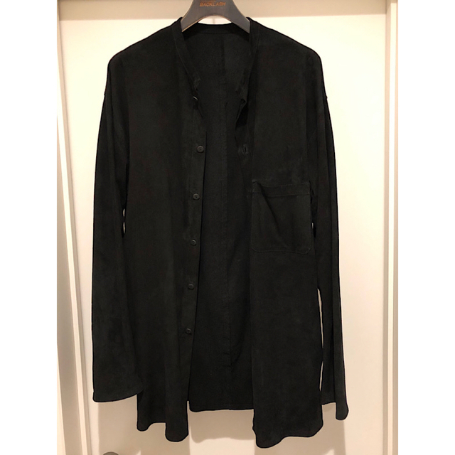 良品バックラッシュ19SSカンガルースエードノーカラービッグ
