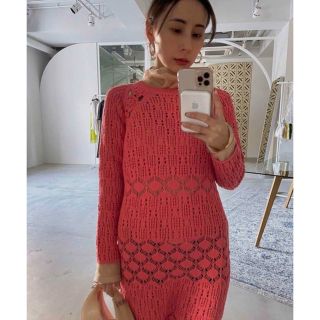 アメリヴィンテージ(Ameri VINTAGE)のAmerivintage CROCHET RAGLAN LONG DRESS(ロングワンピース/マキシワンピース)