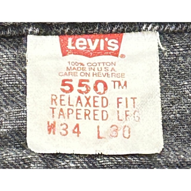Levi's - 【超希少】90's リーバイス 550 ブラックデニム MADE IN USAの通販 by かずを's shop｜リーバイス