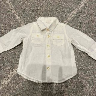 ベビーギャップ(babyGAP)のbaby gap リネンシャツ　コットンシャツ　白シャツ　開襟シャツ(シャツ/カットソー)