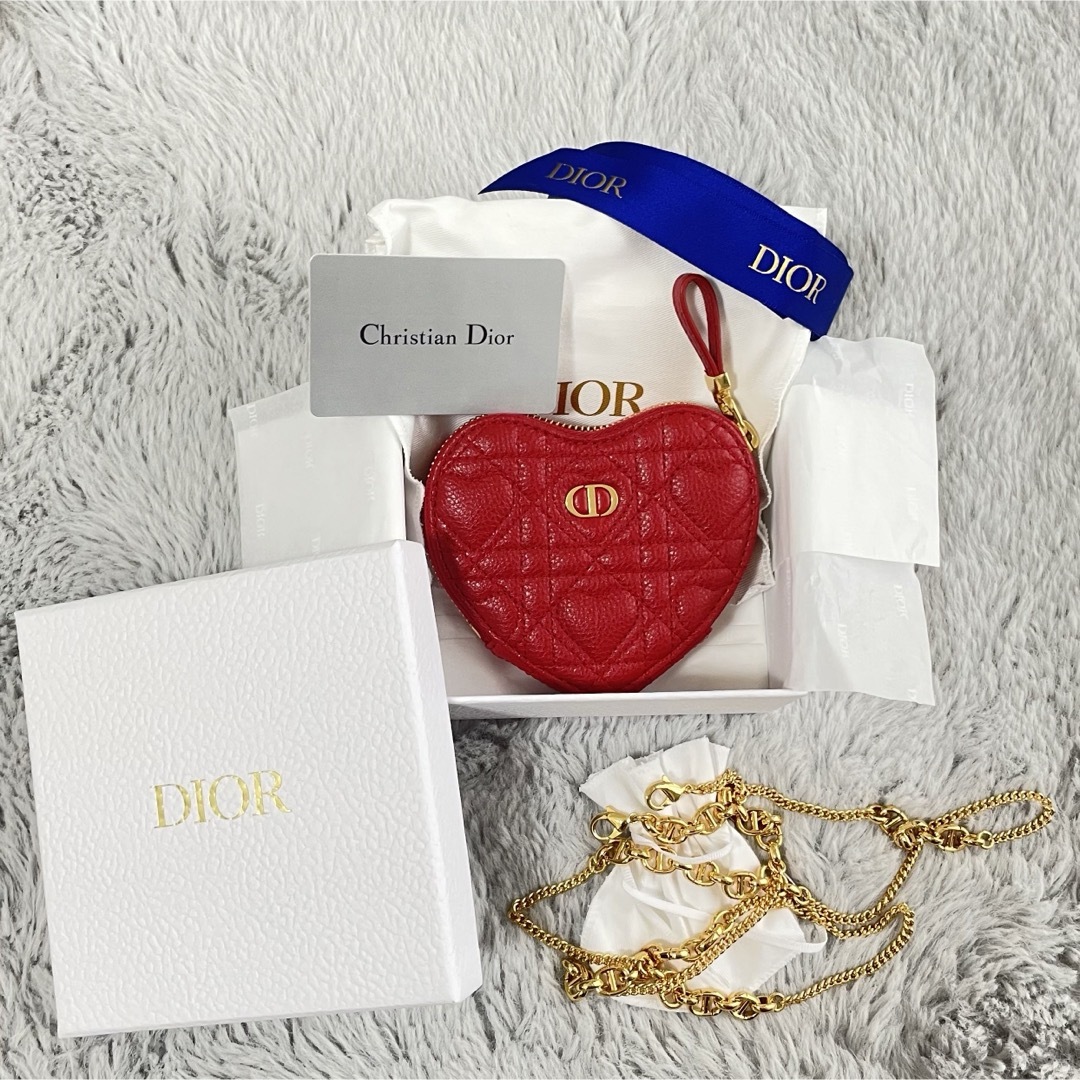 dior♡ミニハート型ポーチ♡ショルダー付き♡