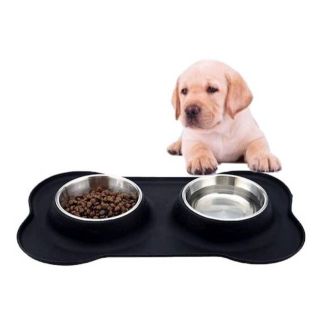 シリコン製なのでお掃除簡単!かわいいペットボウル 固定マット☆猫・犬・ペット食器(犬)