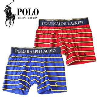 ポロラルフローレン(POLO RALPH LAUREN)の《ポロ ラルフローレン》箱付新品 ボーダー柄 ボクサーパンツ M(W76~84)(ボクサーパンツ)