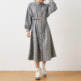 正規品 完売品♡グレンチェックシャツワンピ