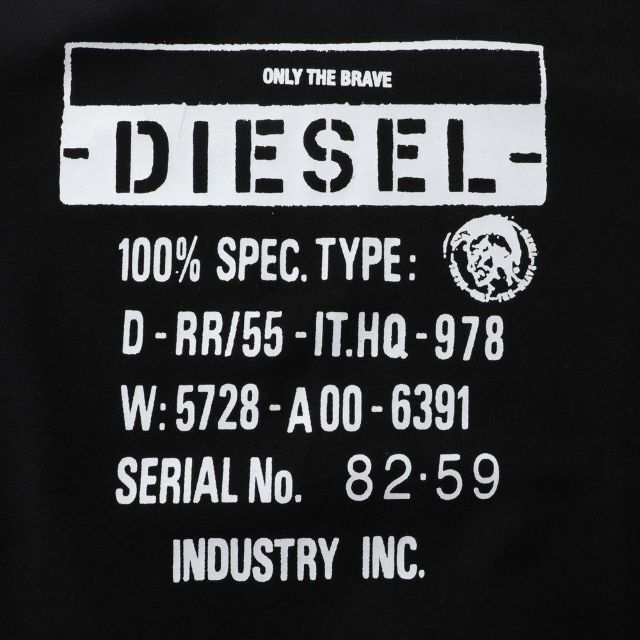 DIESEL(ディーゼル)の新品 3L XXL DIESEL ディーゼル ロゴ トレーナー GIRKS3 黒 メンズのトップス(スウェット)の商品写真