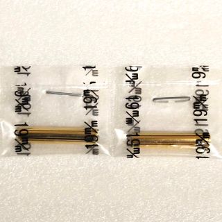 ゴールド　幅19mm  2ペアセット　腕時計ステンレスベルト用フィット管(金属ベルト)