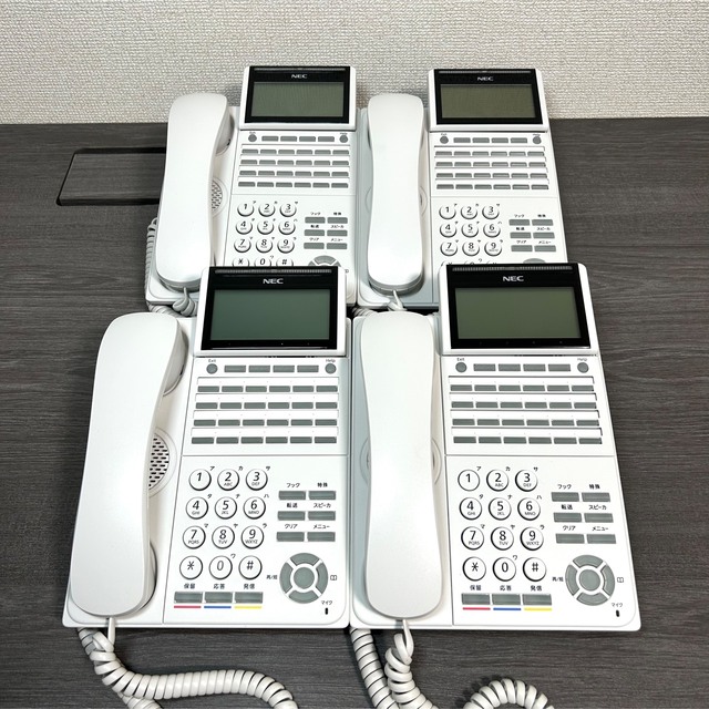 【4台セット】NEC 24ボタンデジタル多機能電話機 DTK-24D-1D(WH