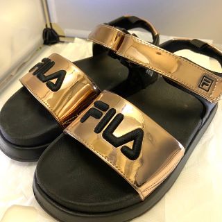 FILA フィラ スポーツ サンダル ピンクゴールド 24cm(サンダル)