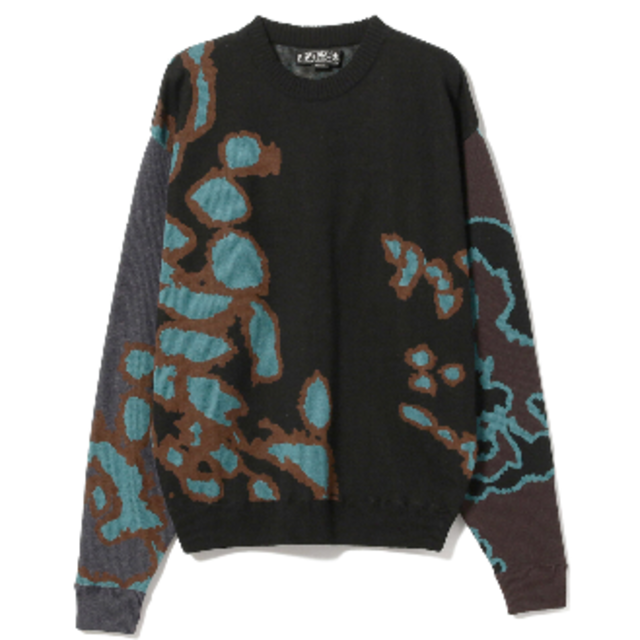 BAL JACQUARD COTTON CREWNECK SWEATER