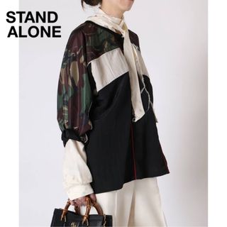 ドゥーズィエムクラス(DEUXIEME CLASSE)の新品☆スタンドアローン CAMO  PULLOVER(シャツ/ブラウス(長袖/七分))