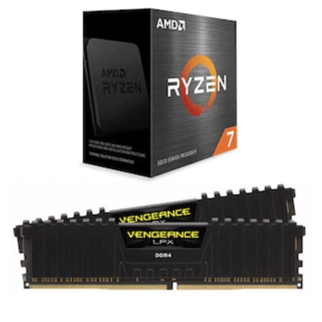 Ryzen 7 5800X とCORSAIR DDR4-3200 セット売りPCパーツ