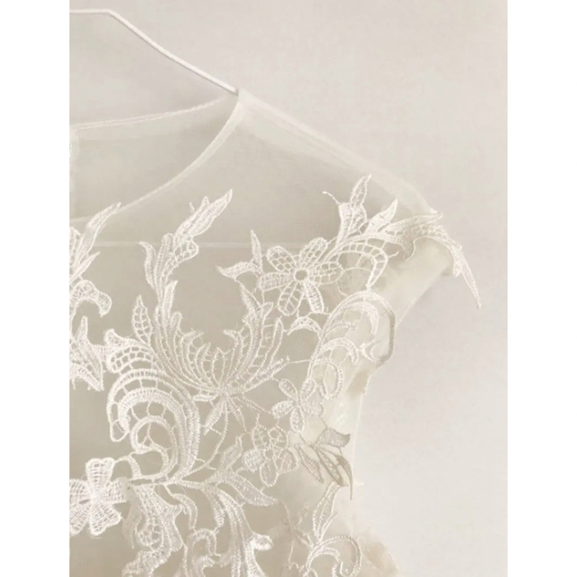 ボレロ　繊細レース　くるみボタン レディースのフォーマル/ドレス(ウェディングドレス)の商品写真