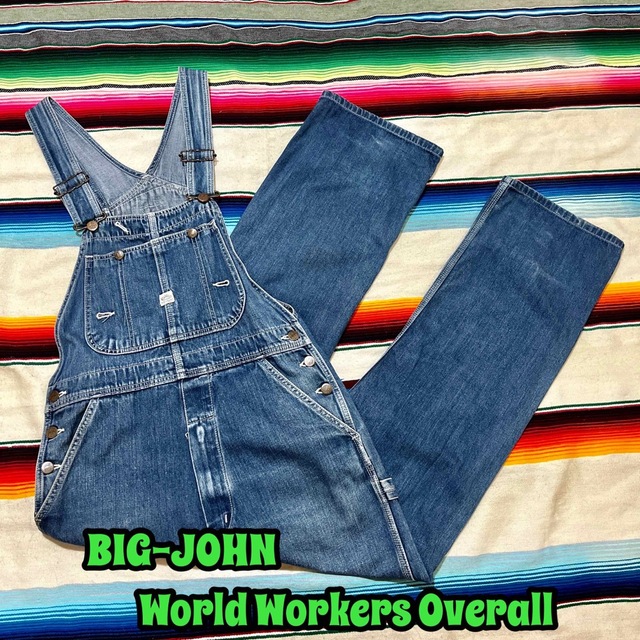 BIG JOHN(ビッグジョン)の80’s 頃 BIG JOHN World Workers オーバーオール メンズのパンツ(サロペット/オーバーオール)の商品写真