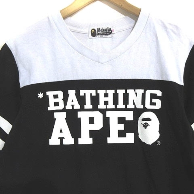 A BATHING APE - アベイシングエイプ Tシャツ 半袖 ロゴ プリント V ...