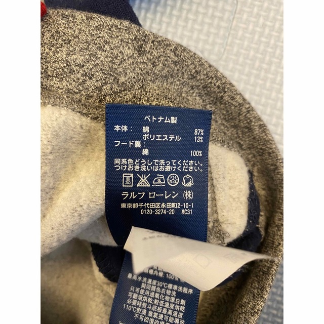 POLO RALPH LAUREN(ポロラルフローレン)の美品　ポロラルフローレンパーカー　80cm キッズ/ベビー/マタニティのベビー服(~85cm)(その他)の商品写真