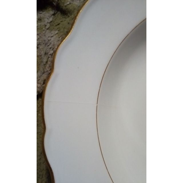 MEISSEN - 1880年オールドマイセン中古皿3枚レアボタン双剣刻印 MEISSEN - 1880年オールドマイセン中古皿3枚レアボタン双剣刻印