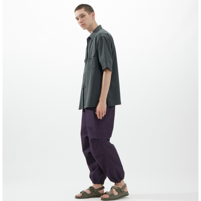 UNIQLO U ワイドフィットパラシュートパンツ 73 DARK PURPLE