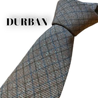 ダーバン(D’URBAN)の★DURBAN★　ブラウン系　チェック柄　生地:イタリア製　縫製:日本製(ネクタイ)