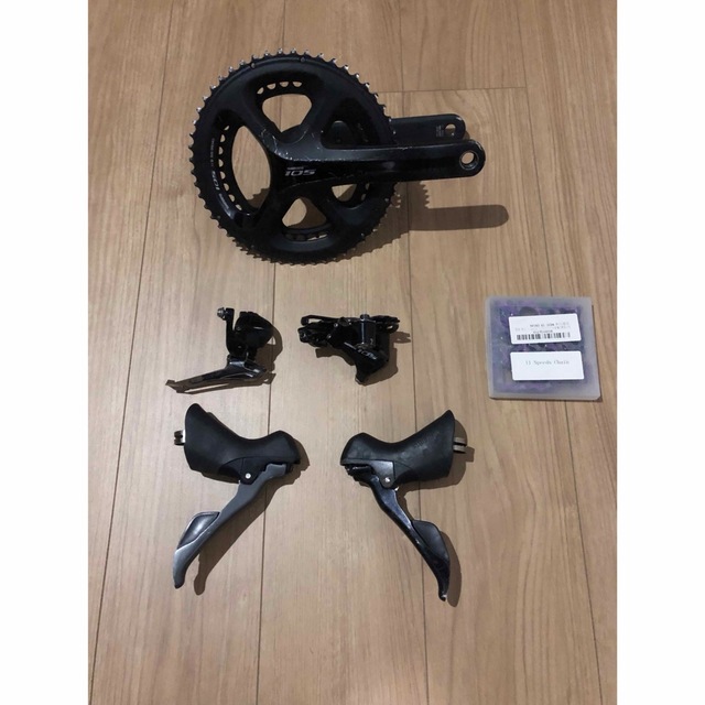 ロードバイクstiレバー 105 5800 クランク フロント ディレイラー 2-