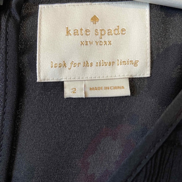 kate spade new york(ケイトスペードニューヨーク)の美品 ケイトスペード kate spade ワンピース 花柄 長袖 レディースのワンピース(ひざ丈ワンピース)の商品写真