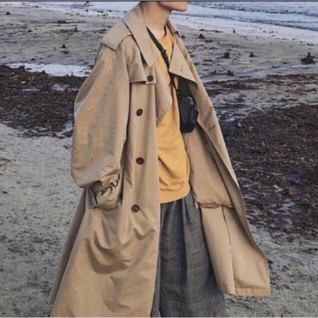 オーラリー　Finx Polyester Big Trench Coatトレンチコート