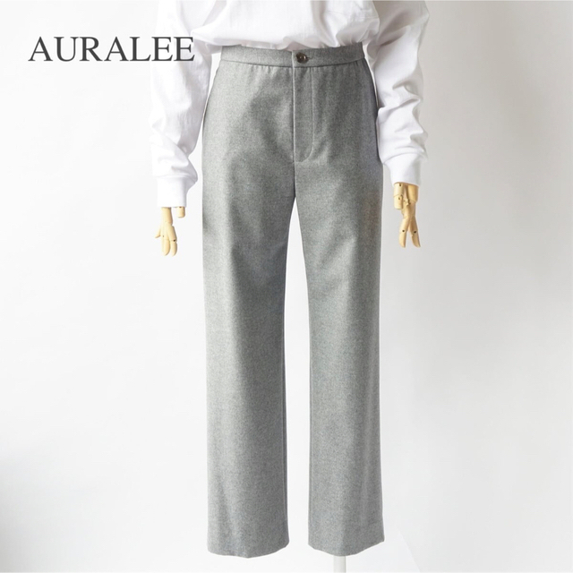 AURALEE WOOL FULLING FLANNEL SLACKS