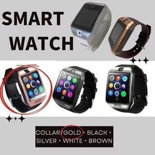 Q18　スマートウォッチ　人気　金　Bluetooth　新発売　時計　話題(腕時計(デジタル))